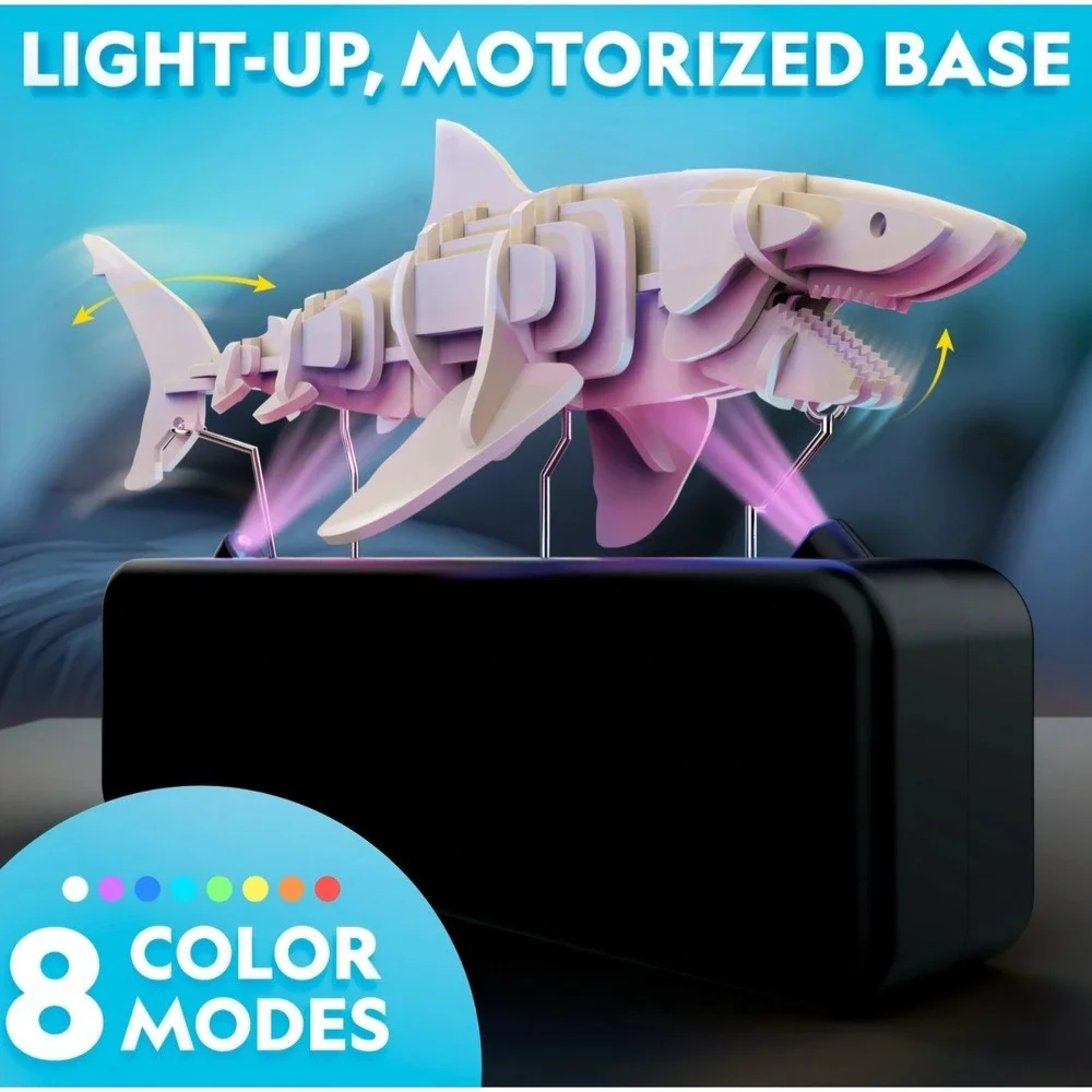 National Geographic Motorized Shark Model 3D Puzzle 45 Pieces 3D STEM Learning